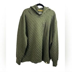 Lake & Trail Olive Green Quilted Hoodie Pullover XXL